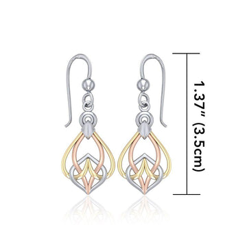 Celtic Knotwork Three Tone Earrings OTE140 - Jewelry